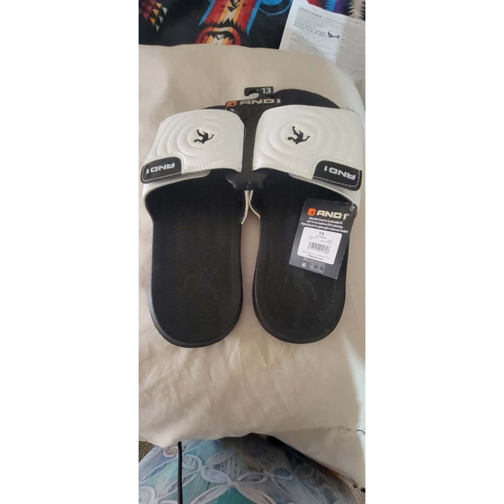 AND1-Busain Men's Slip on‎ Shoe White Top Blue Bottom Size 13